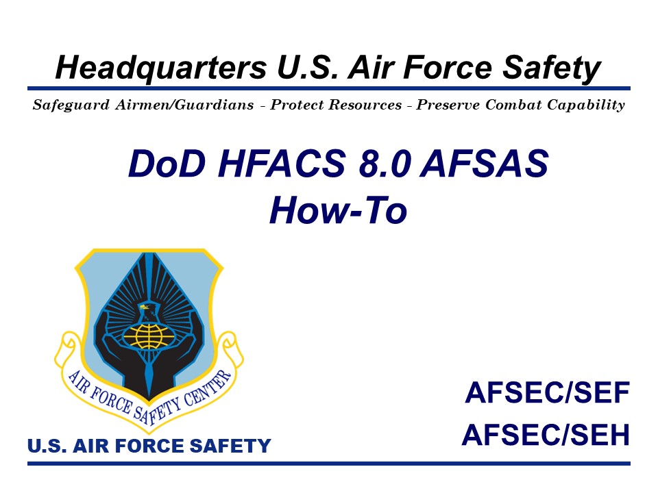 HFACS 8.0 How-To Training